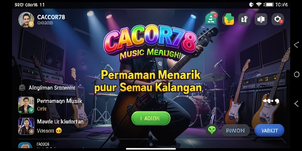 Tangkapan layar gameplay menunjukkan tantangan musik yang seru.
