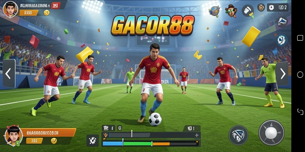Tampilan gameplay seru di GACOR88 dengan aksi olahraga yang mendebarkan.