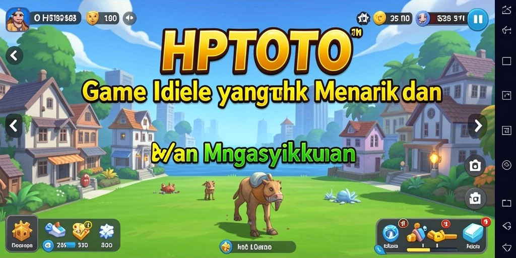 Screenshot HPTOTO menampilkan karakter dan gameplay Idle yang seru.