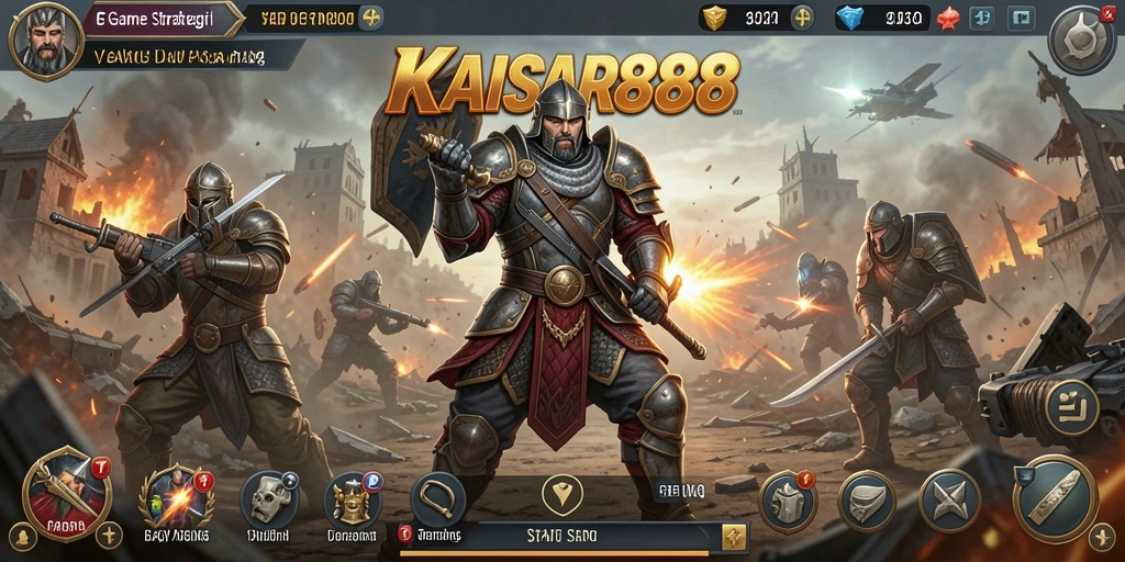Tampilan gameplay <strong>KAISAR888</strong>, strategi perang yang mendebarkan.