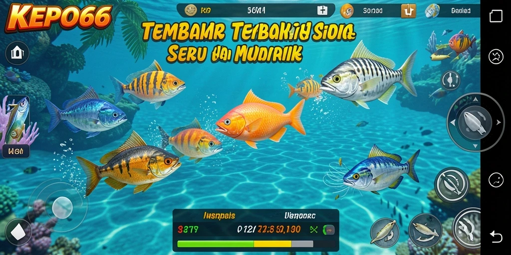 Tampilan gameplay KEPO66 menangkap ikan dengan grafis menarik.