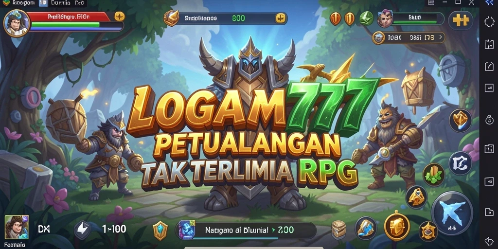 Tangkapan layar gameplay LOGAM777 dengan pemandangan yang menakjubkan.