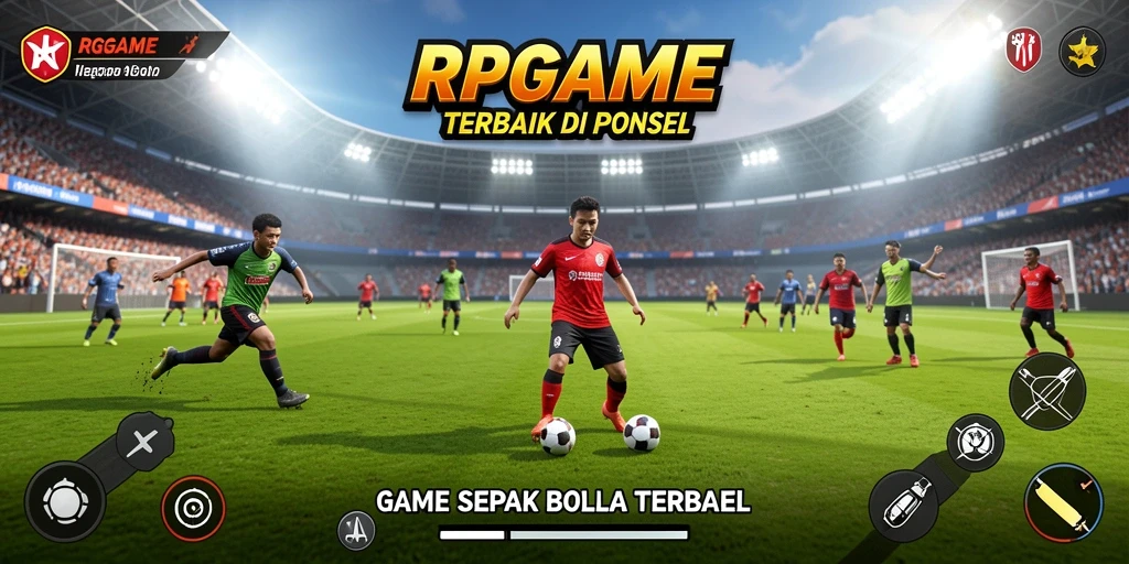 Tampilan gameplay RPGAME yang menegangkan saat pertandingan sepak bola.