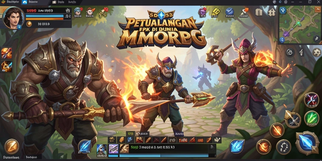 Tampilan menarik dari gameplay S9S9 dalam dunia MMORPG.