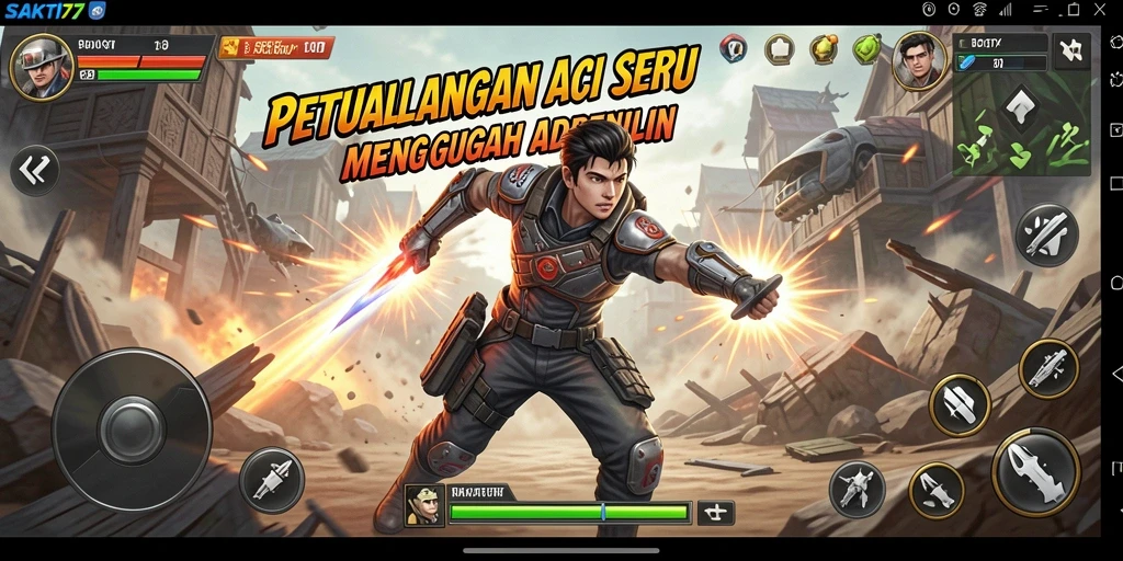 Tampilan seru gameplay SAKTI77 yang penuh aksi dan pertarungan epik.